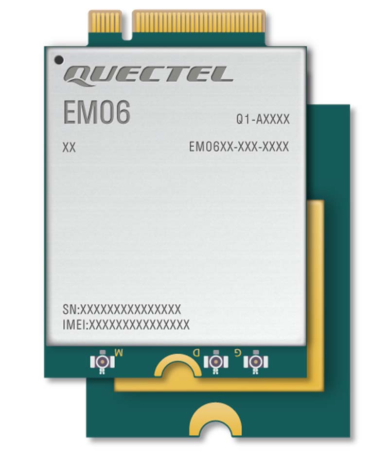 Quectel EM06 M.2 Modem (LTE-A Cat 6, 300 Mbps DL / 50 Mbps UL)